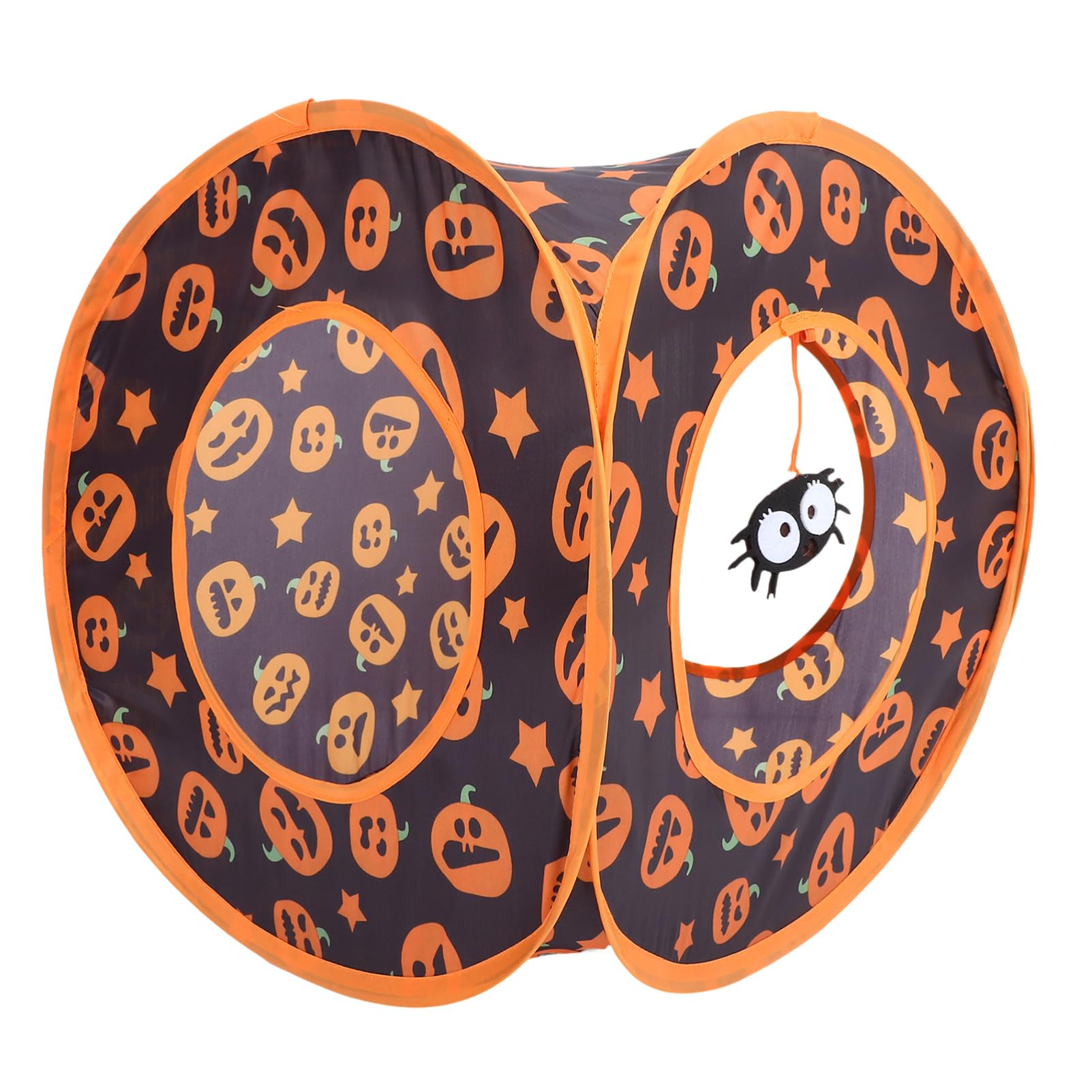 HANABASS Halloween Decorative Cat Tunnel Bed, Pop Up Cat Cube Collapsible Cat Hideouts Play House Cat Cave Tent Haunted House for Indoor Outdoor Kittens Cats B