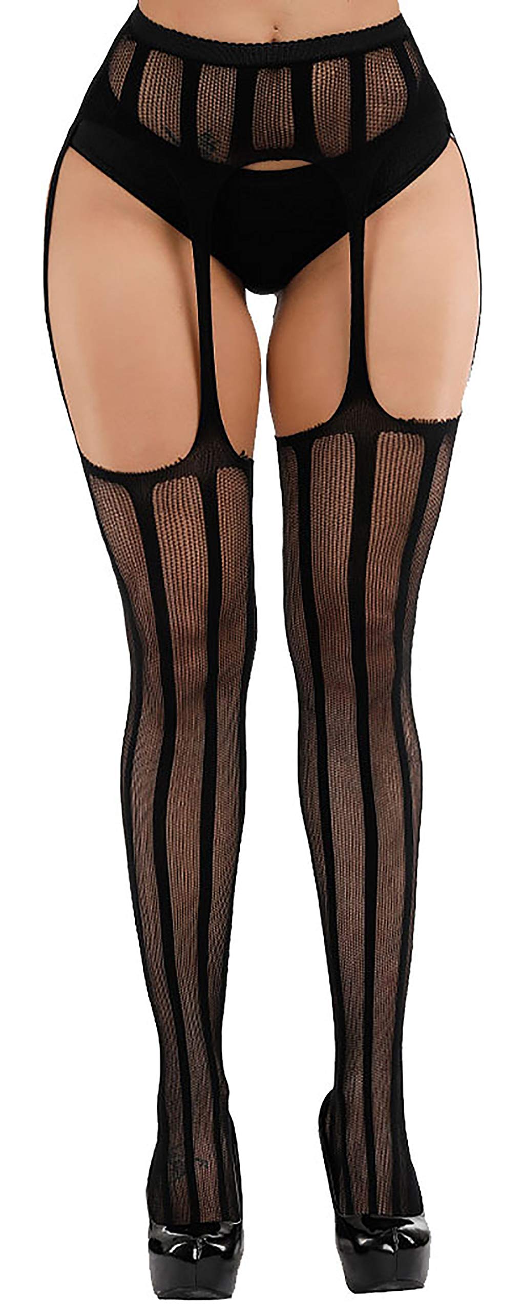 xs and os Women Fishnet Suspender Stretchy Stockings-picture-20