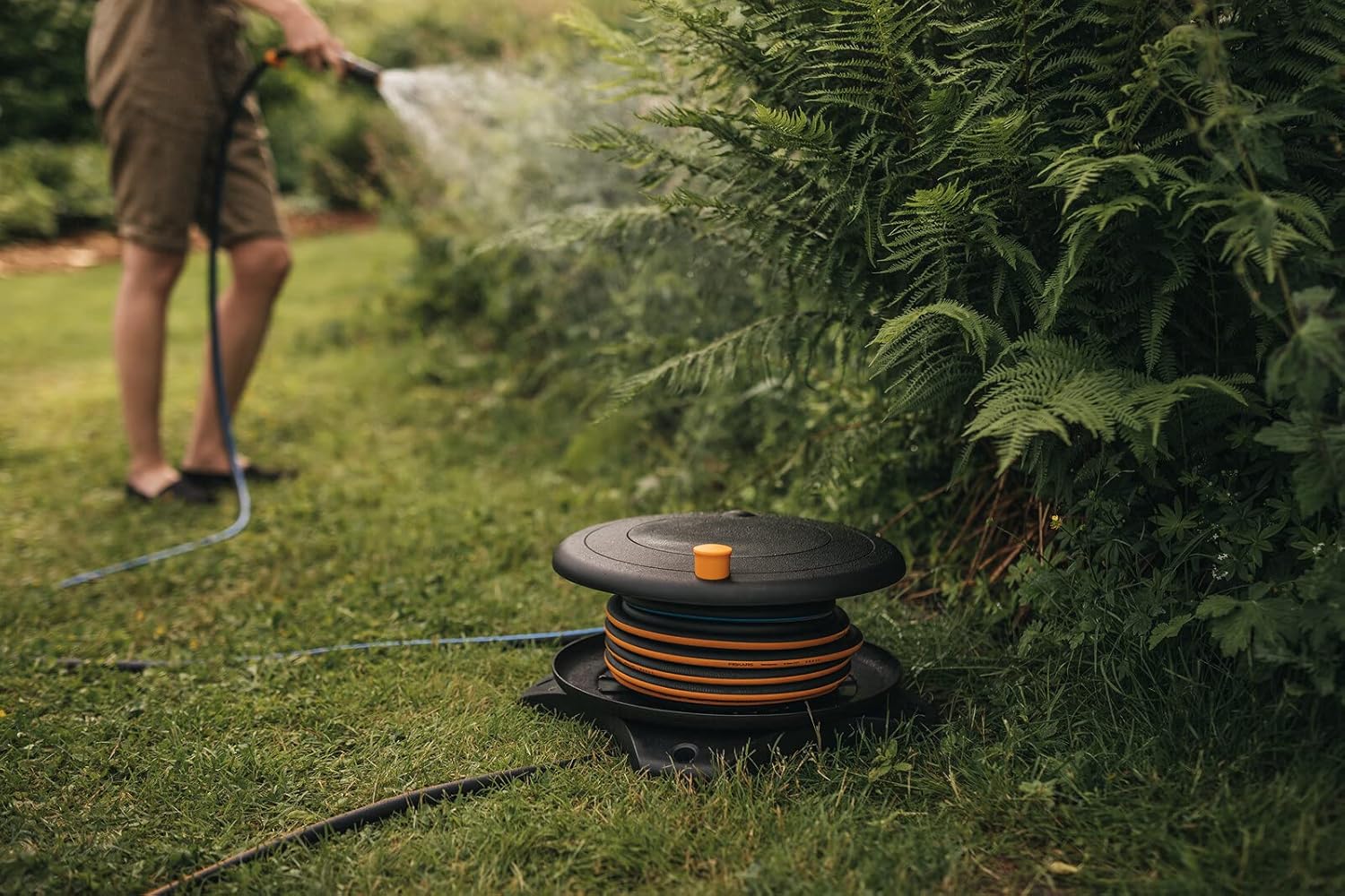 Fiskars Solid Hose Trolley Black/Orange/Blue