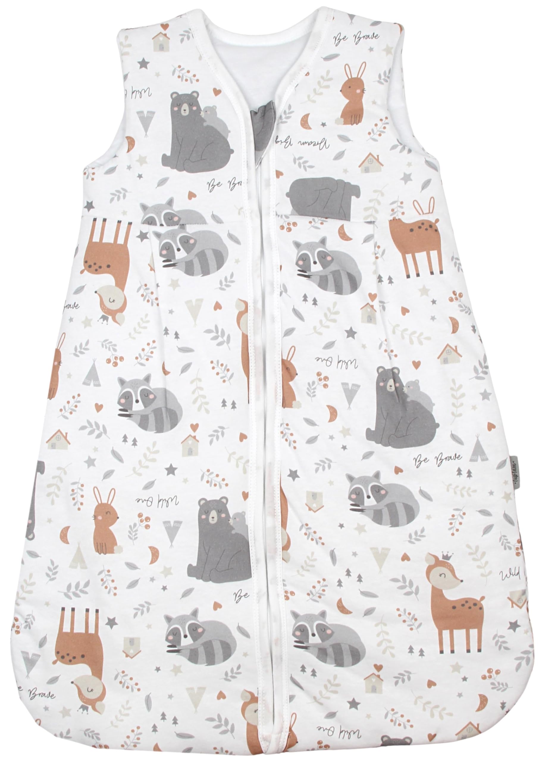 TupTam Schlafsack Baby 2.5 TOG – Atmungsaktiver Winterschlafsack für Kinder, OEKO-TEX zertifiziert, Farbe: Wilde Tiere, Größe: 56-62