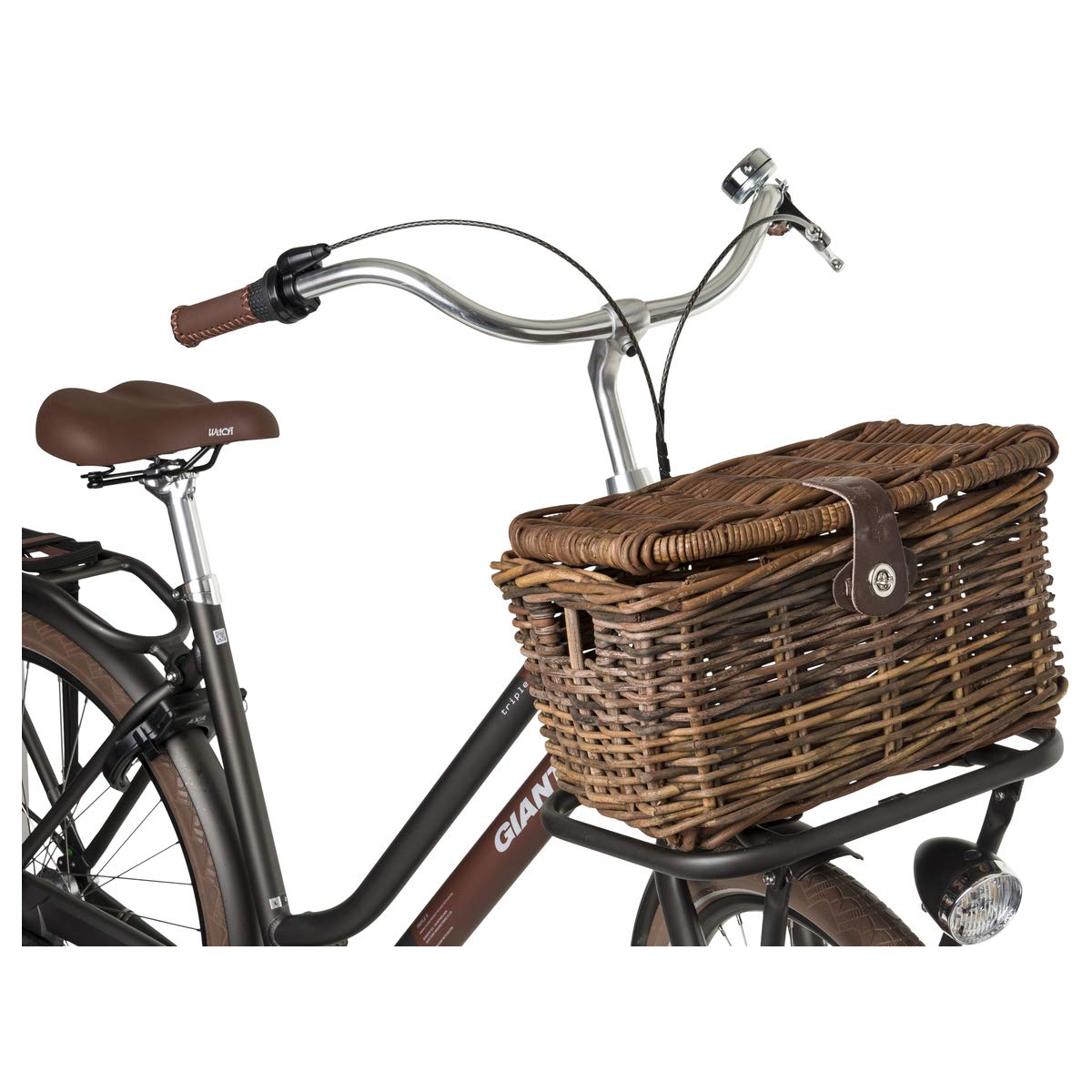 FastRider Medium Rotan Fahrradkorb, Korb mit ventil | 17 Liter | Natürlich