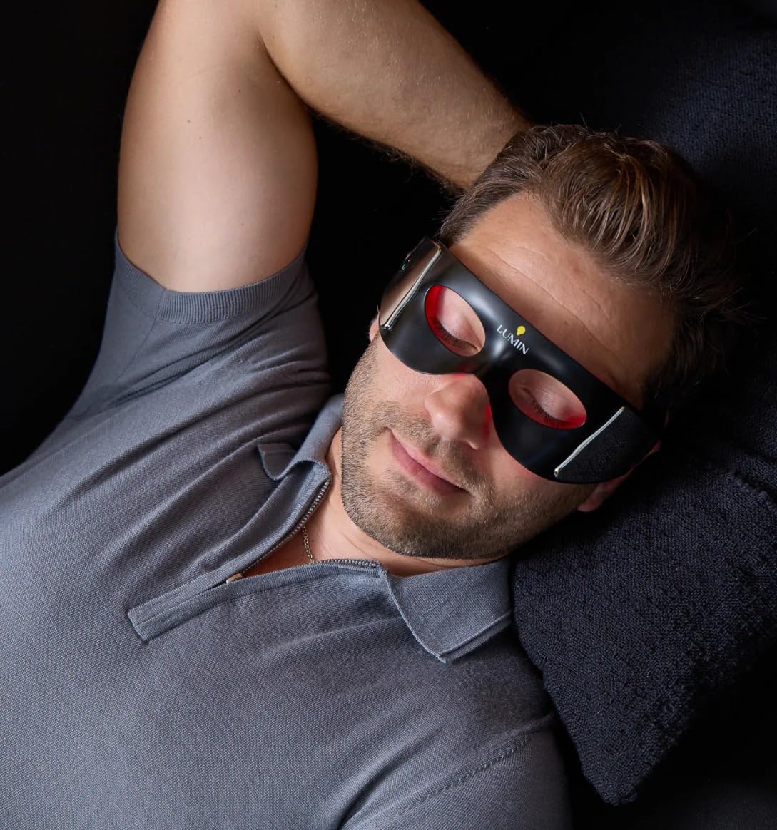 Lumin LED Eye Mask - Advanced Care for Tired Eyes Puffiness, and Brightening, Black - Image 3