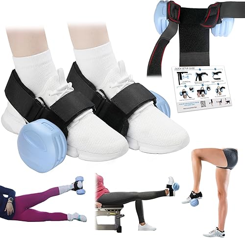 Miniatura 9 de Accesorio para el pie con mancuernas, correa ajustable para pesas de tobillo para entrenamientos de piernas, fortalece los flexores de cadera,