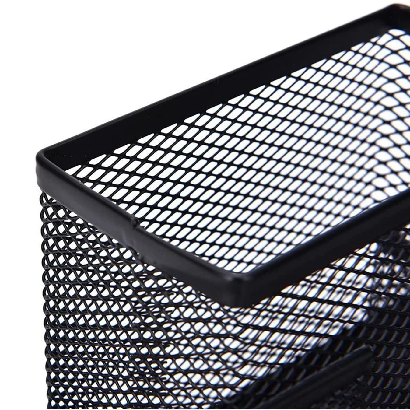 Organizador De Escritorio Metálico CABLEPELADO - Portalápices 20x10 Cm, Negro