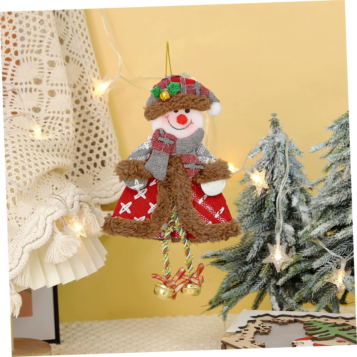 PRETYZOOM 16 STK Weihnachtsbaum-anhänger Weihnachtspuppe Herzstück Weihnachtsdekore Christbaumschmuck Weihnachtsbedarf Weihnachtsbaumschmuck Schneemann Baumschmuck Stoff