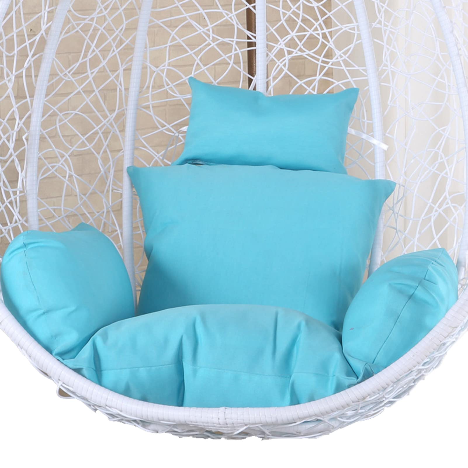 Coussinets Chaise D'Oscillation, Coussin Fauteuil Suspendu ExtéRieur avec Sangles Et Appuie TêTe, Coussin Fauteuil Suspendu Oeuf, pour La Maison Et Le Jardin (F)