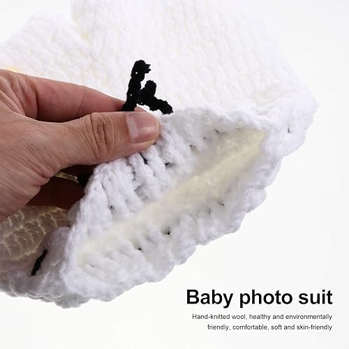 Miniatura 3 de NUOBESTY - Juego de 3 piezas de accesorios de fotografía para bebés recién nacidos de fútbol, ganchillo, traje para bebé, deporte, fiesta temática,