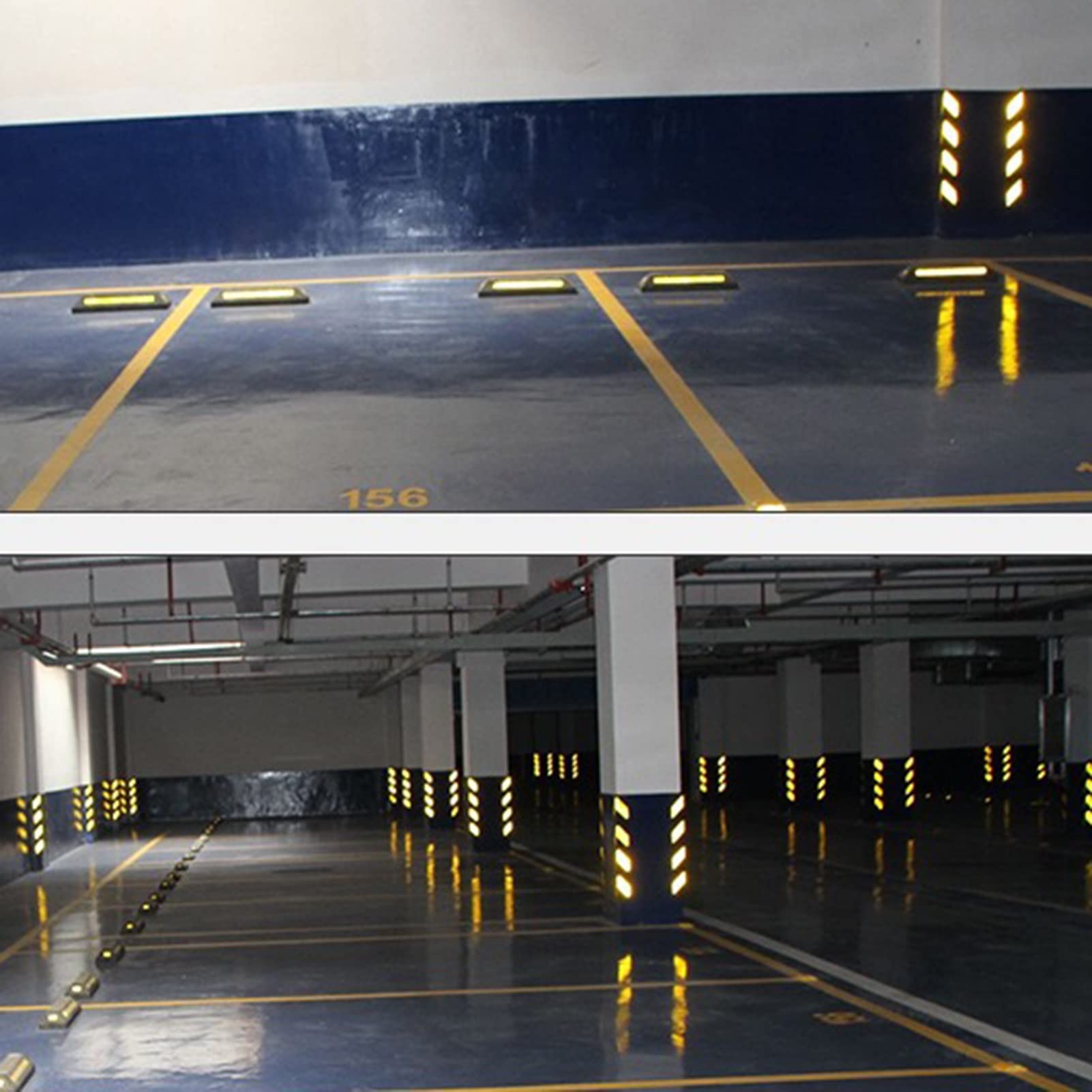 Osłona narożnika ściennego, gumowa osłona narożnika do parkingu samochodowego, odporna na zarysowania, odblaskowa osłona kolumny do garażu, 4 trwałe zabezpieczenia narożników