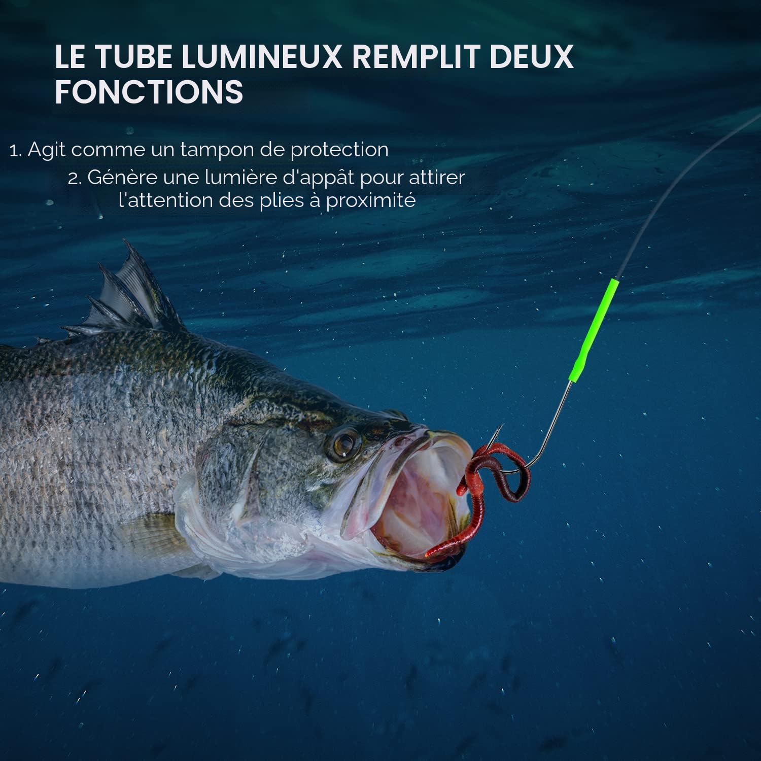 Lot de 5 Pré-noué Bas de Ligne Peche en Mer, Tailles 1, 2/0 Bas de Peche Mer pour Pêche à la Plages, Pêche Côtière, Pêche Le Bar, la Plaice, la Truite, la Dorade