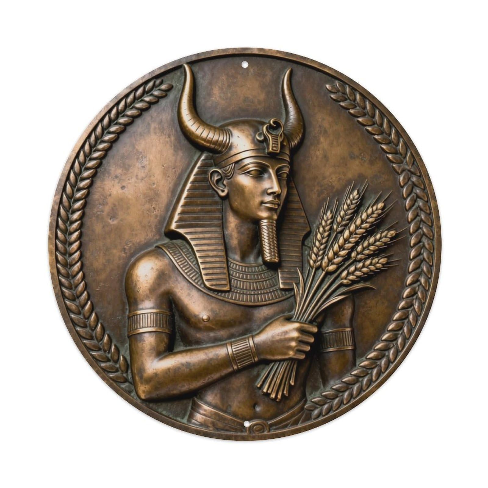 Serapis Wheat God Egypt Metal Tin Sign Plaque