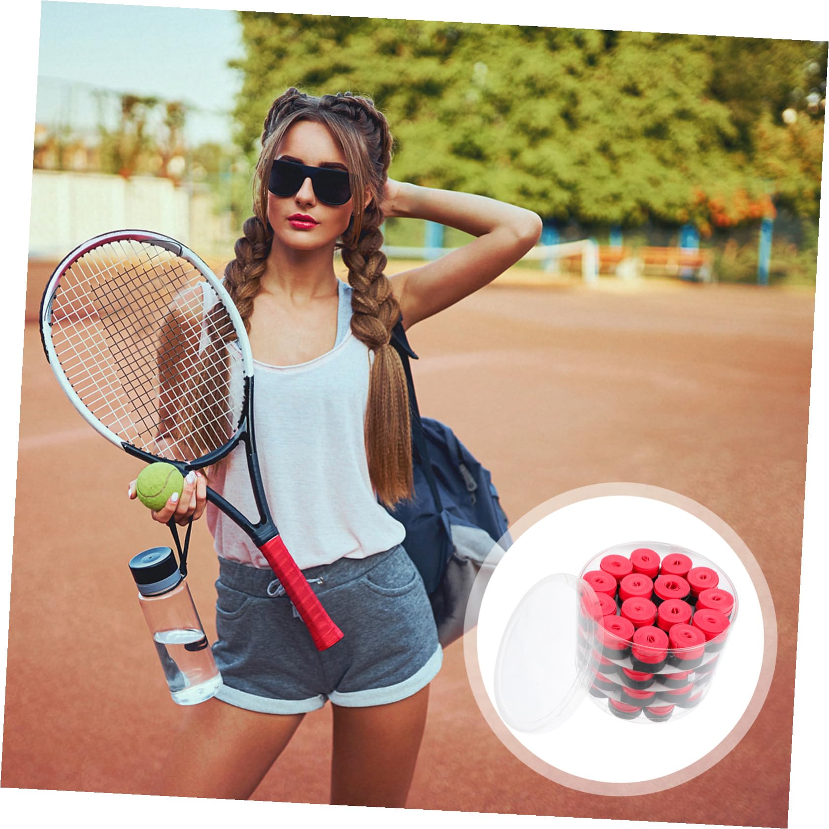 POPETPOP Fascia Antisudore Anti-Surriscaldamento per Racchette da Tennis Fasce Antisudore per Racchette Nastri Antiscivolo per Racchette da Softball Impugnatura Assorbente per Racchette