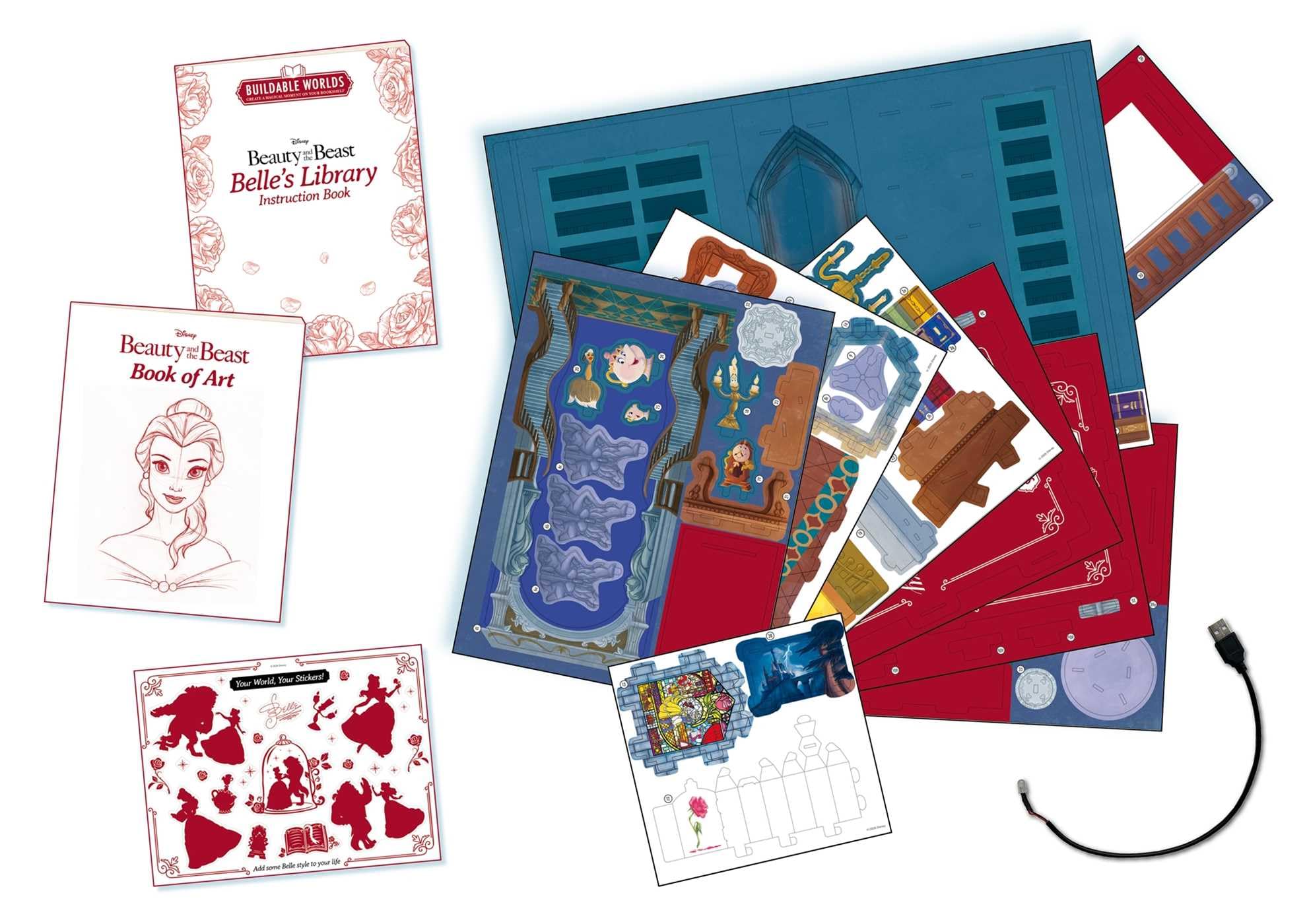 Disney Beauty and the Beast: Belle's Librarybuildable Worlds - a Book Lover's Book Nook