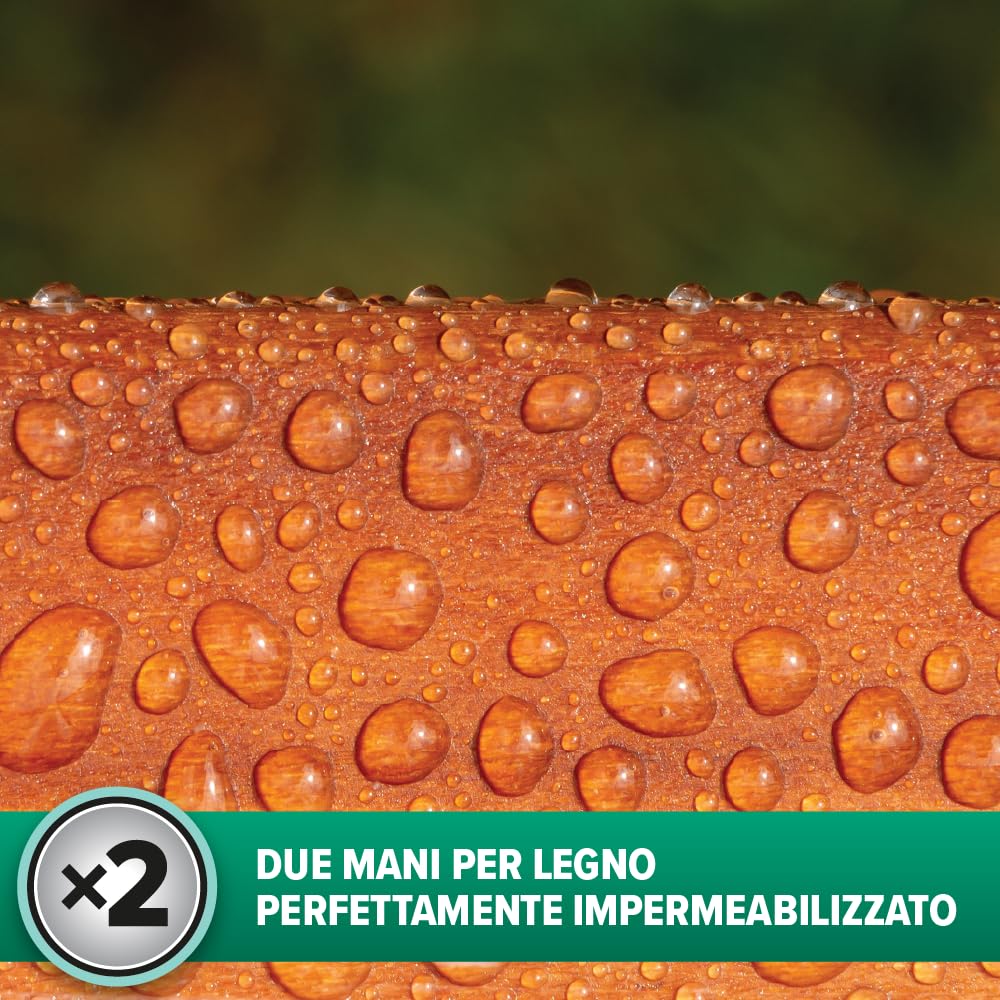 Roxil Impregnazione del legno 2 x 5 l e spruzzatore a pressione – fino a 10 anni di protezione dalle intemperie e idrofobiatura per legno tenero e legno duro invecchiato – Adatto per mobili in legno