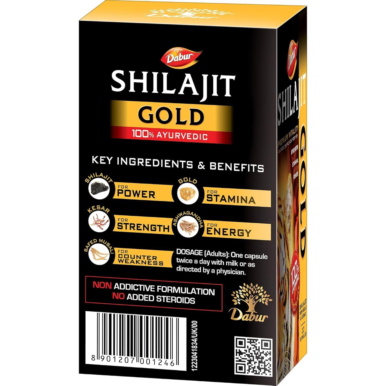DABUR Shilajit Gold - 20 Capsules | 100% Ayurvedic Capsules for Strength , Stamina and Power | Premium Ayurvedic Supplement | For Men — Amazon image 6
