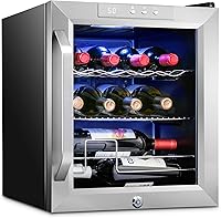 Vista 9 de Ivation Refrigerador de vino con compresor de 12 botellas con cerradura Gran bodega independiente para vino tinto, blanco, champán o espumoso