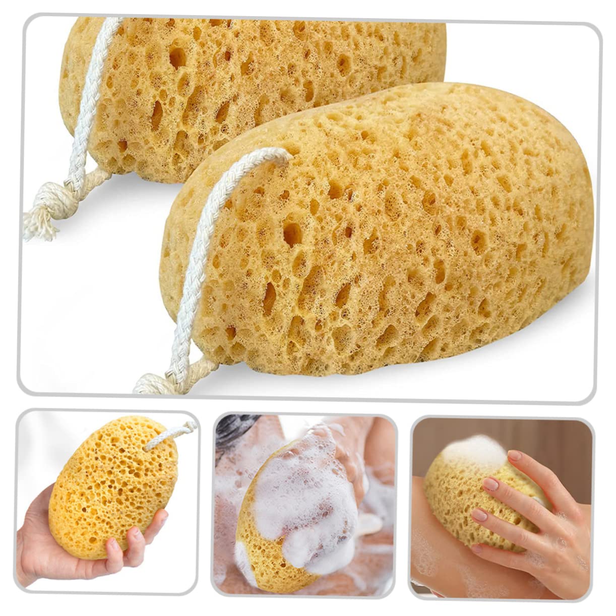minkissy 10piezas Esponja Exfoliante De Baño Esponja De Para Limpieza Corporal y Absorbente Para Pieles Sensibles Herramienta De Baño Natural
