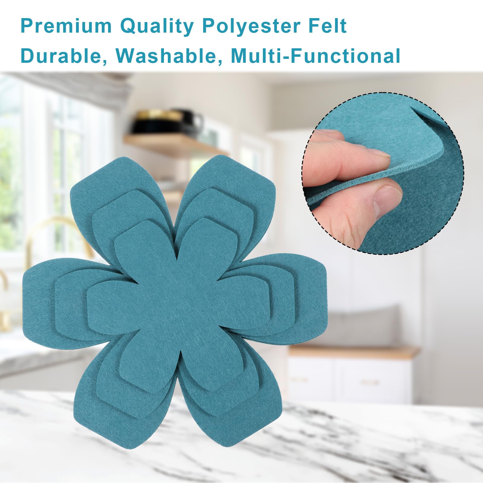 Juego De 6 Protectores Para Ollas Y Sartenes De Fieltro – 3 Tamaños (15/20/25 Cm) Antiarañazos, Apilable Y Reutilizable
