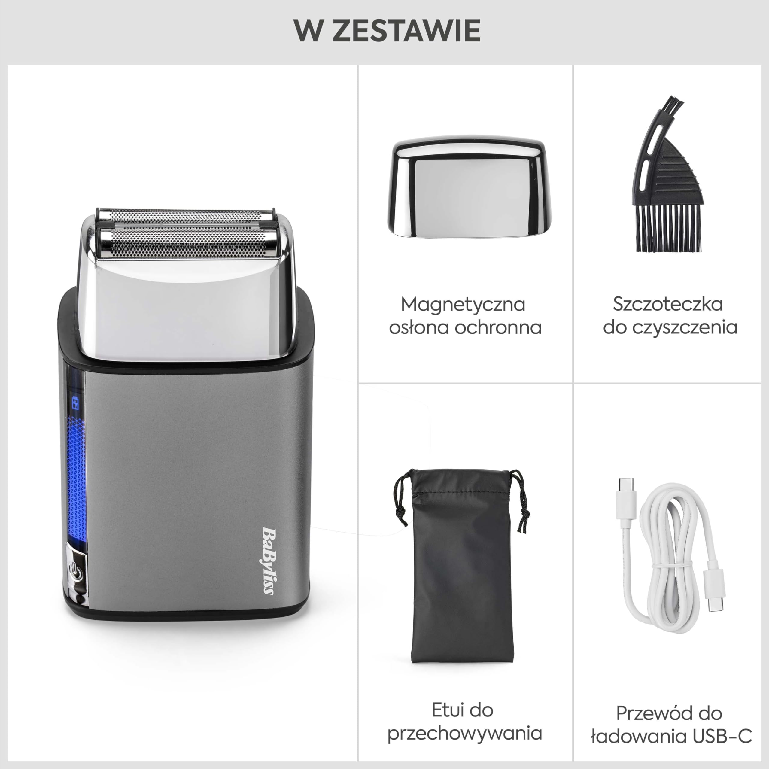 Golarka BaByliss Super‑X z podwójną folią dla mężczyzn – Ultra gładkie wykończenie, podwójne folie ze stali japońskiej, bezprzewodowa lithium‑ion, Wet & Dry IPX7, ładowanie USB‑C, FS996DE