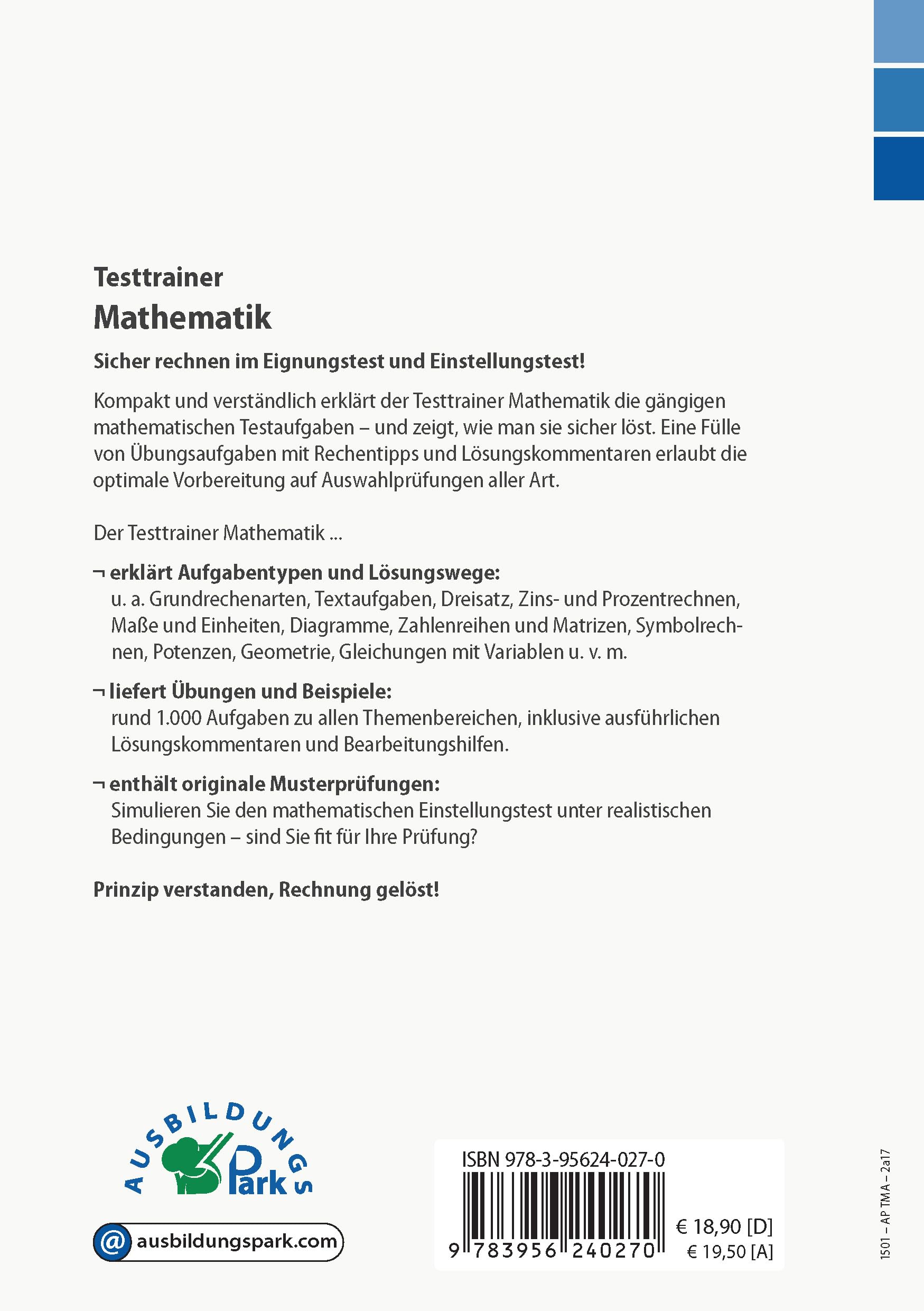 Einstellungstest Mathematik 2026 Kombipaket (TMA) | Online-Trainer + Buch