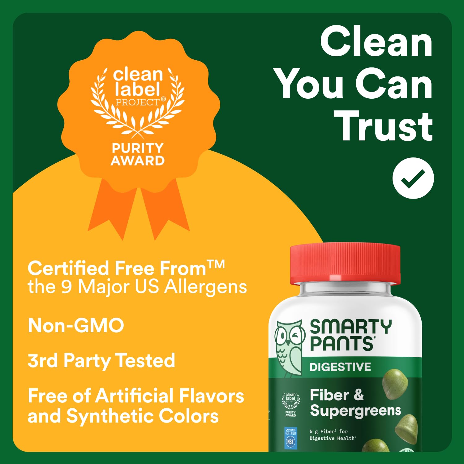 SmartyPants Adult Fiber & Super Greens Gummies, Supports Gut Health, 90 Ct — Amazon image 6