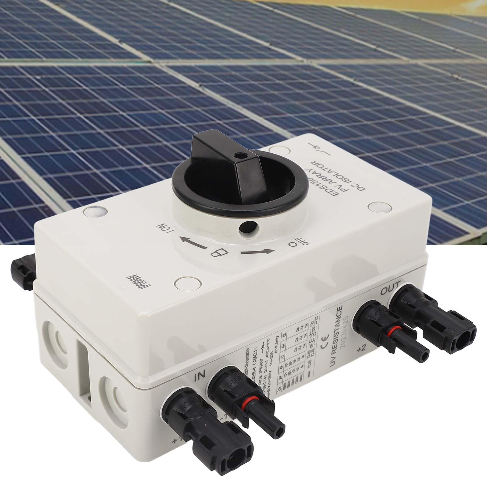Generic Odłącznik Solarny 4P, Wodoszczelna Izolacja DC IP66 dla Systemów Zasilania energią słoneczną Poza Siecią i Podłączonych do Sieci, Obciążenie Znamionowe 32A