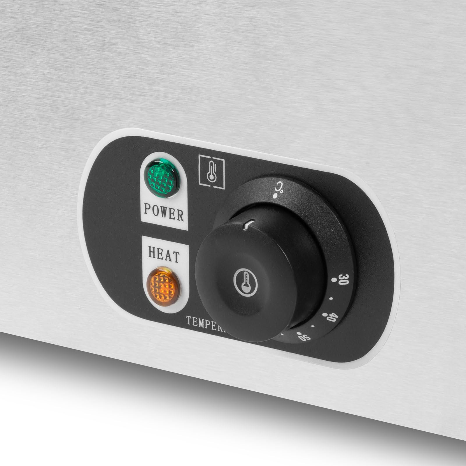 VERTES Speisenwärmer Buffetwärmer Wärmebehälter Für Speisen Elektrisch 1500W aus Edelstahl (Inkl 2X 1/2 GN Behälter mit Deckel für 2X 10L, Ablasshahn, Bain Marie Wasserbad, Temperatur 0-85°C)