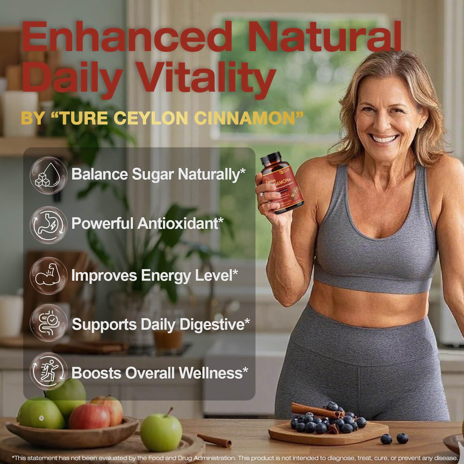 NATURE TARGET Ceylon Cinnamon for Energy & Digestion, 120 Capsules — Amazon image 3