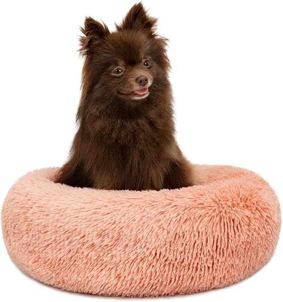 lionto Lit donut pour chiens et chats 40cm rose