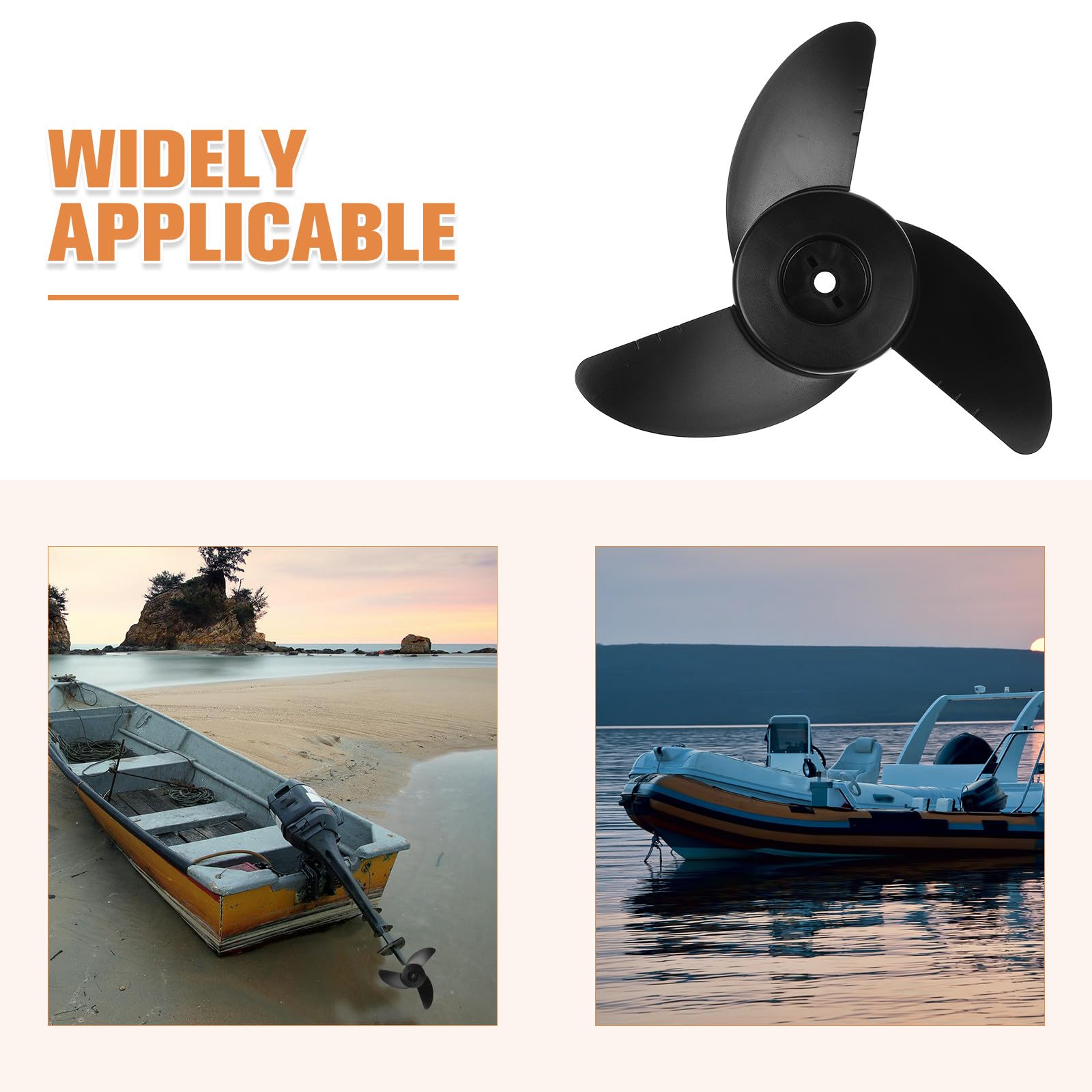 Propeller mit Einfacher Installation und Hoher Zuverlässigkeit Kunststoff 12v für Elektrische Außenborder für Angelboote und Yachten