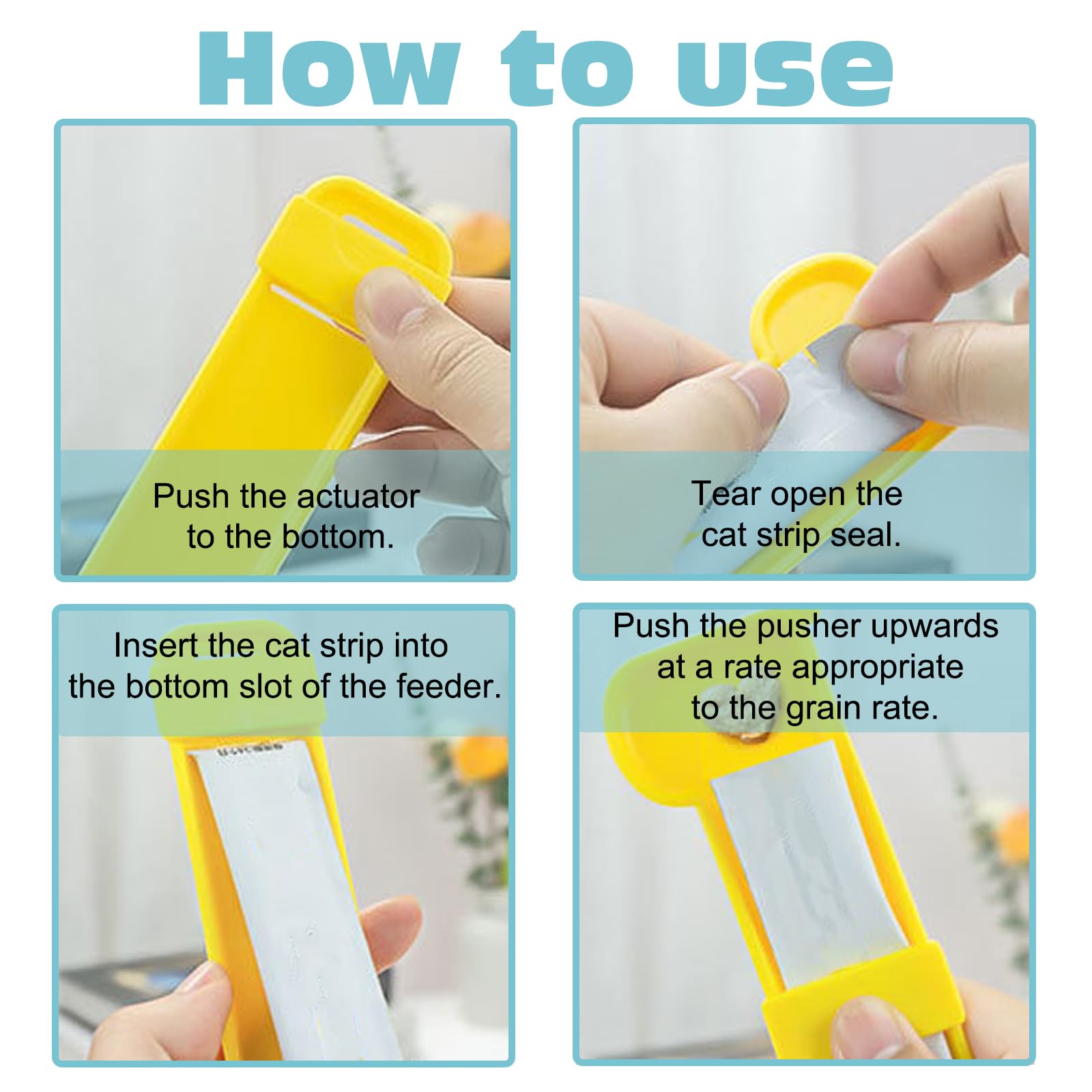 4 Pièces Cuillère à Presser pour Chat, Mignon Cuillère à Lécher pour Chaton, Portable Squeeze Strip Spoon Mangeoire pour Chats, Bande de Chat Happy Spoon pour Les Animaux de Compagnie
