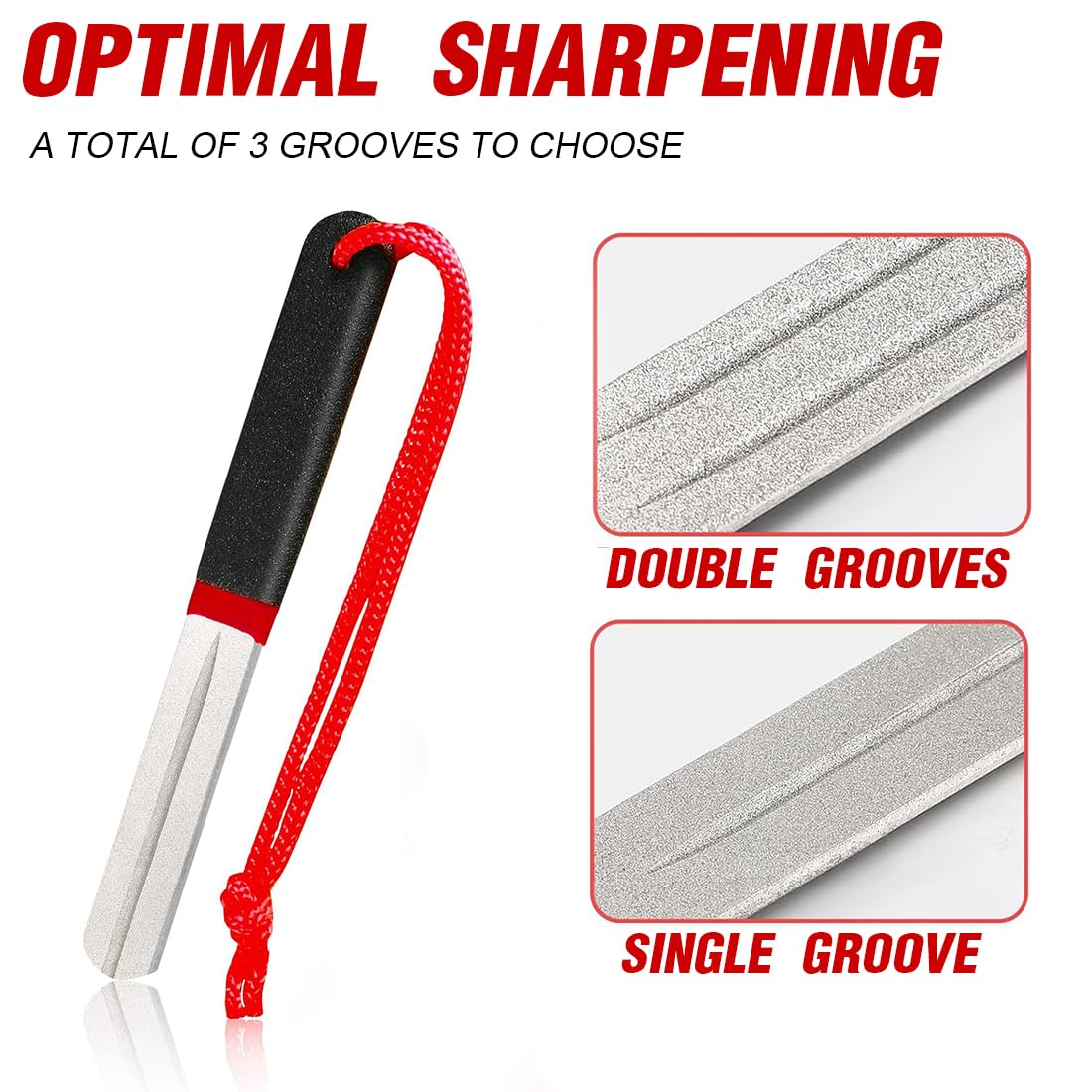 UTHCLO Aiguiseur De Crochet De Pêche 1 Lime Diamant Pour Hameçons Triples Pour Un Usage Quotidien Compact Et Léger Pour Le Camping Et La Randonnée