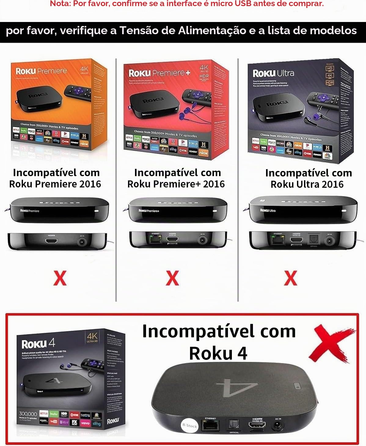 for Firestick Power Adapter and USB Cable for Fire TV Stick 4K Max