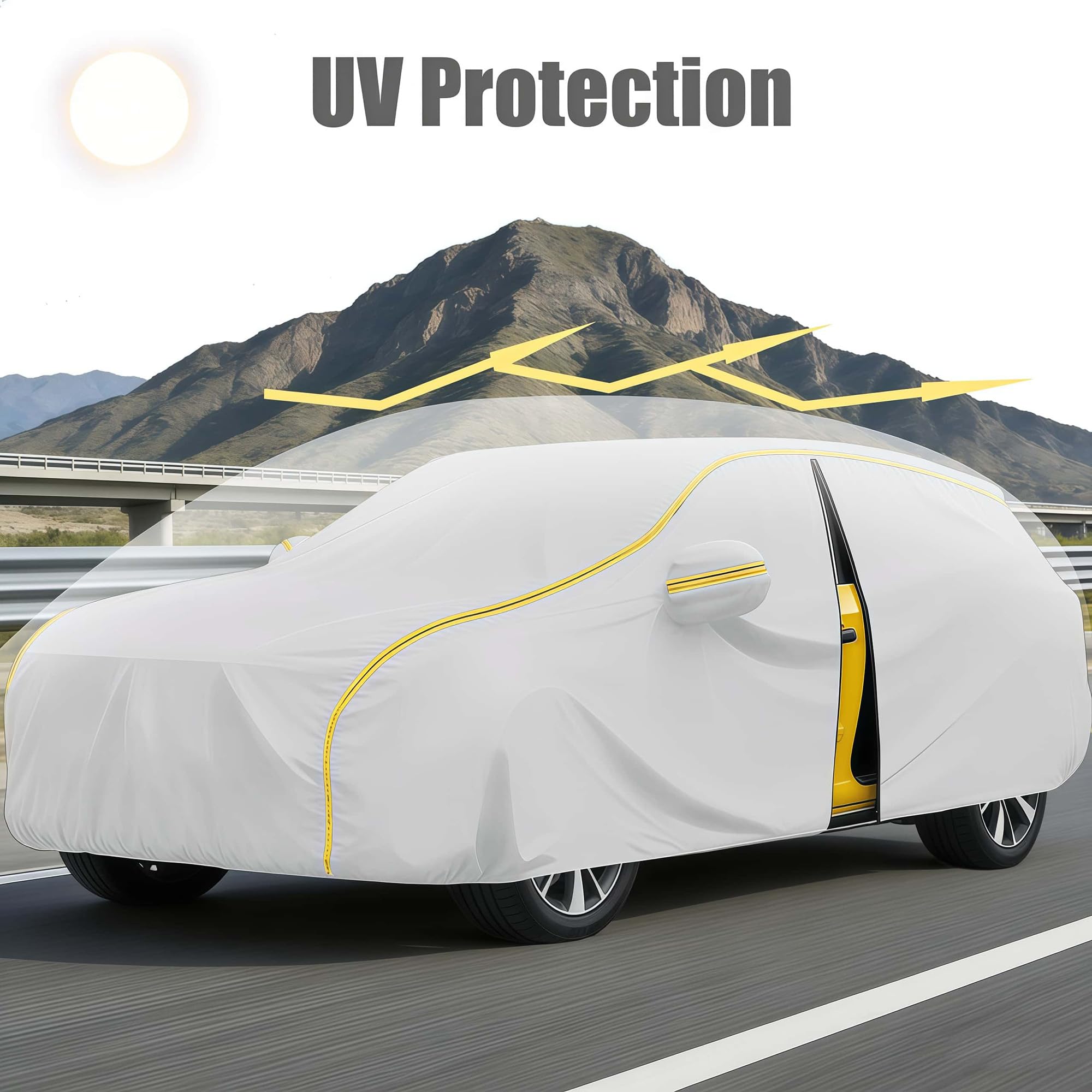 Telo Copriauto Impermeabile Per Honda HR-V(2022-2024) 丨Copri Auto Telo Antigraffio Antipolvere Anti-UV e Antivento per Protezione Totale Esterna Con cerniera