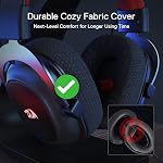 Redragon H510 PRO Zeus-X RGB Casque de jeu sans fil - 7.1 Surround Sound - 53MM Conducteurs audio en Mousse Mémoire Plaquettes d'oreille avec/Couvercle de tissu Durable- Casque multiplateformes - USB Propulsé pour PC/PS4/NS