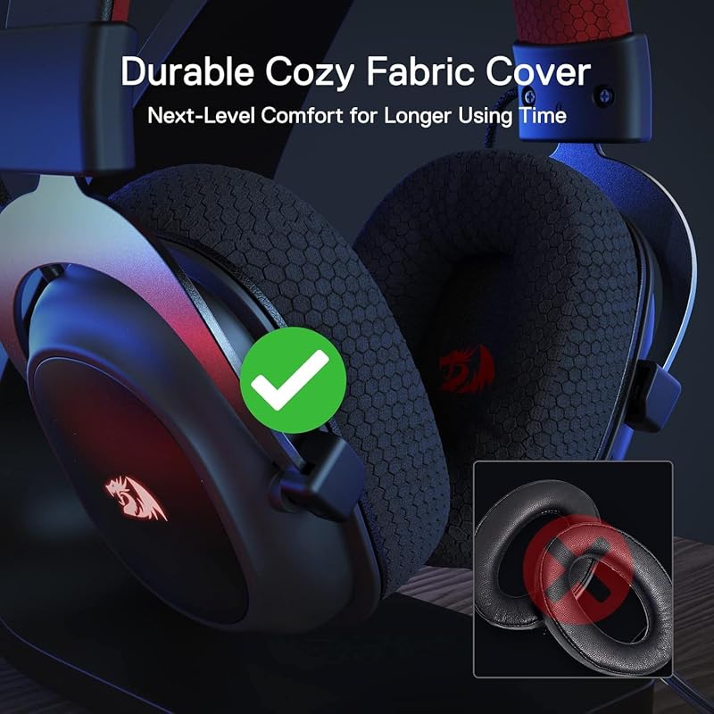 Redragon H510 PRO RGB Gamer Fejhallgató - 7.1 Surround Hangzás, 53mm-es Hangszóró, Memóriahabos Fülpárnák, 3 Üzemmód, USB, Többplatformos