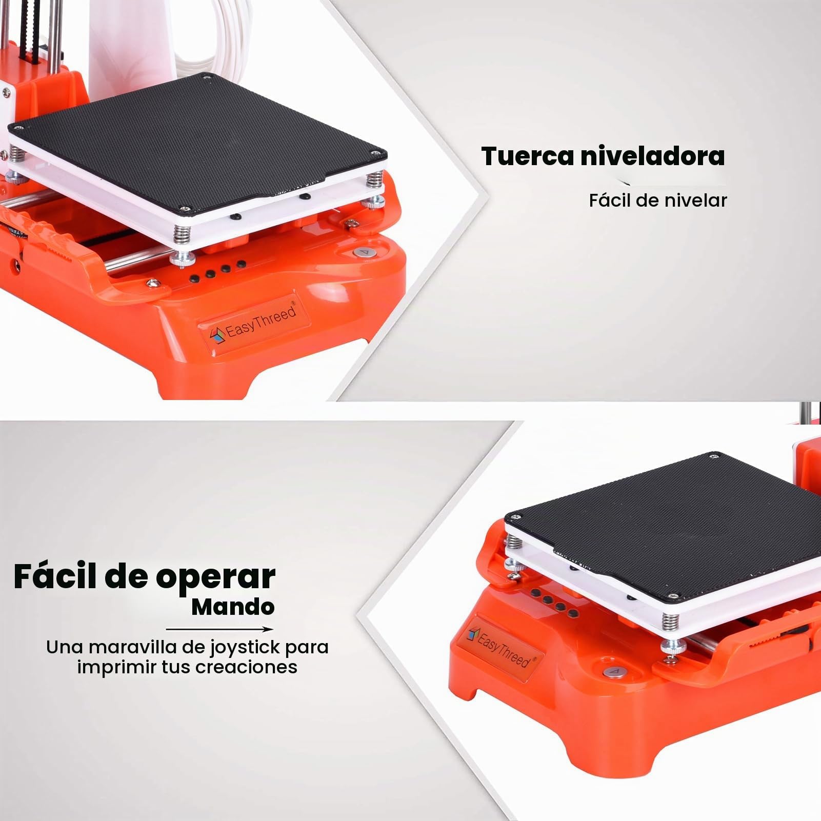 Impresora 3D para niños Mini impresora 3D de escritorio 100x100x100mm Tamaño de impresión Sin cama caliente Impresión de una sola tecla con tarjeta TF Filamento de muestra PLA para principiantes