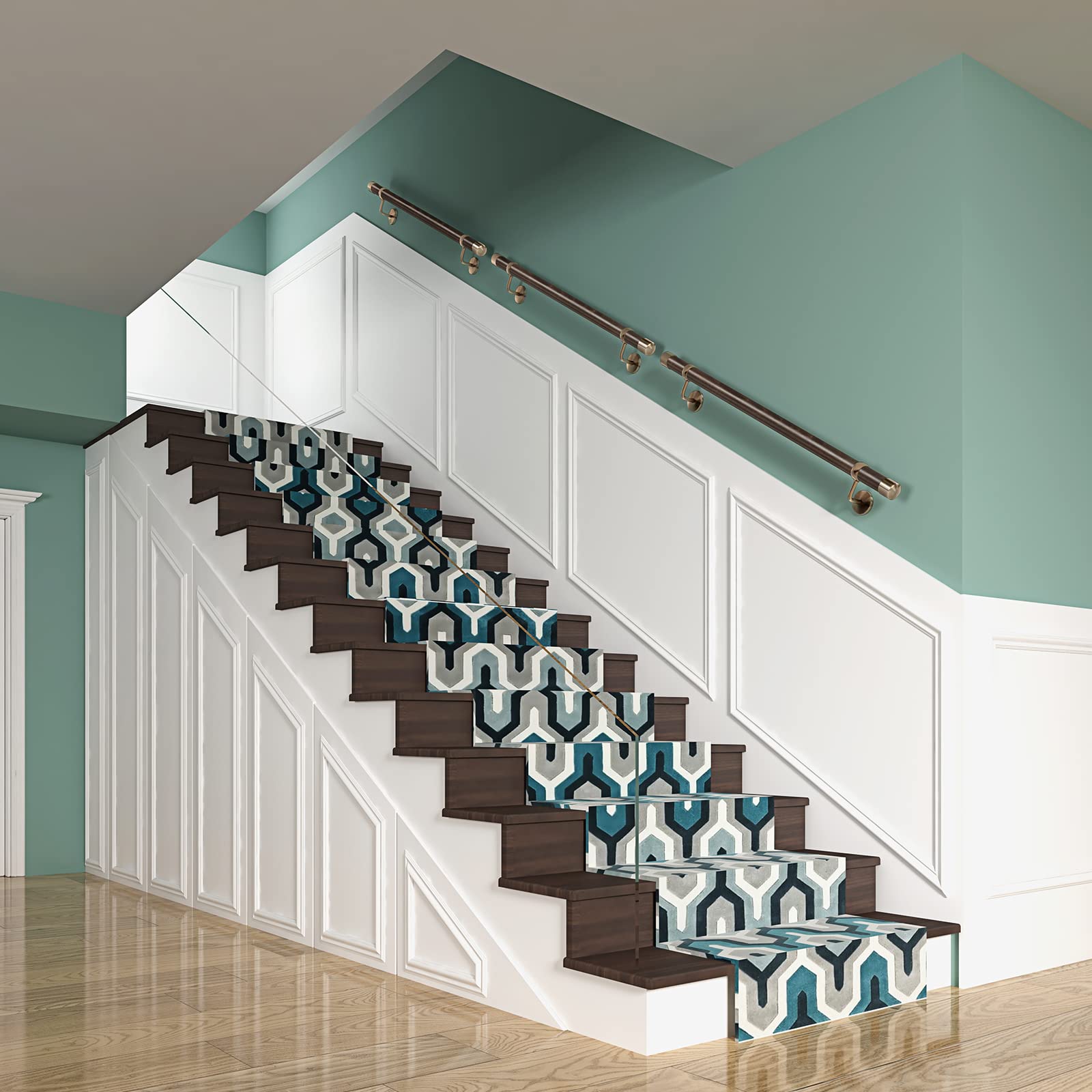Hand Railing String Snapklik.com : ROTHLEY Wooden Handrails For Indoor Stairs: 3.3FT Wood ...