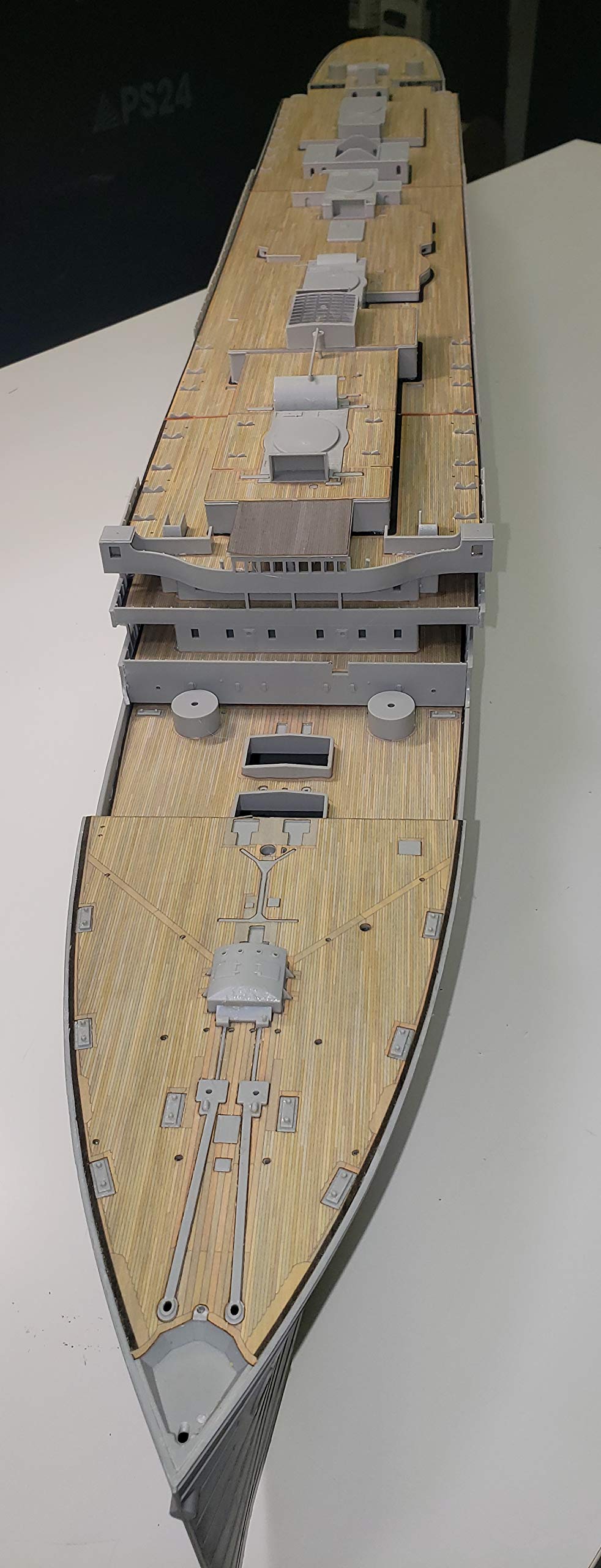 Premium Wood Deck for 1/200 RMS Titanic (fits Trumpeter kit) - Image 5