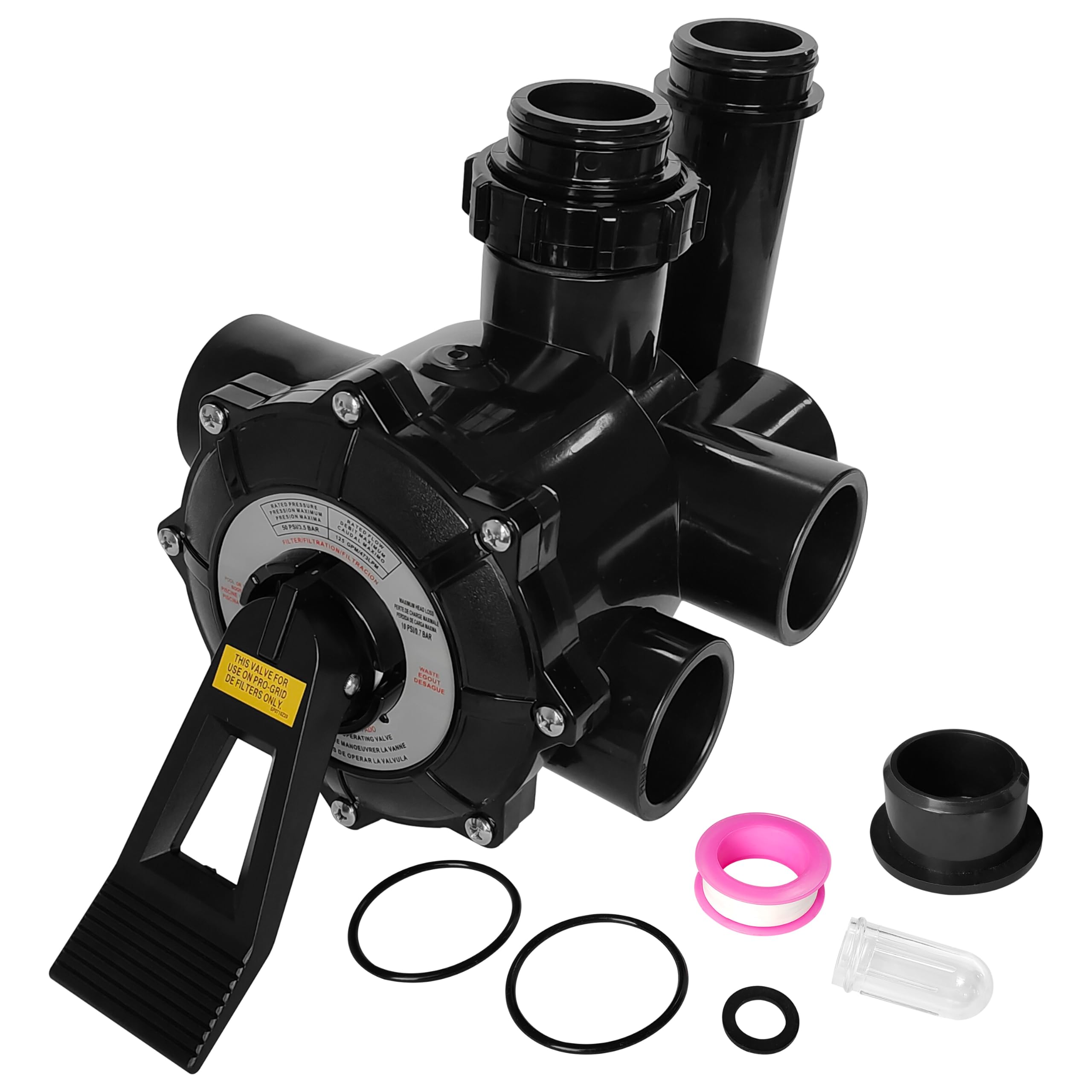 SP0740DE - Conjunto de válvula de repuesto para Hayward compatible con filtro D.E. Válvula SKT de 4 vías de 5 cm