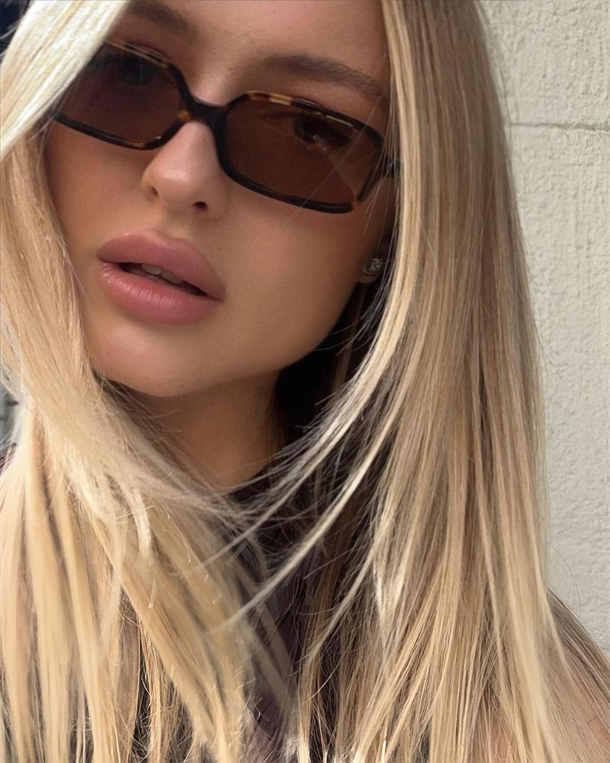 Retro Sunglasses for Women Men 90s Small Rectangular Sun Glasses Vintage Cute Narrow Trendy Sunnies - Image 8