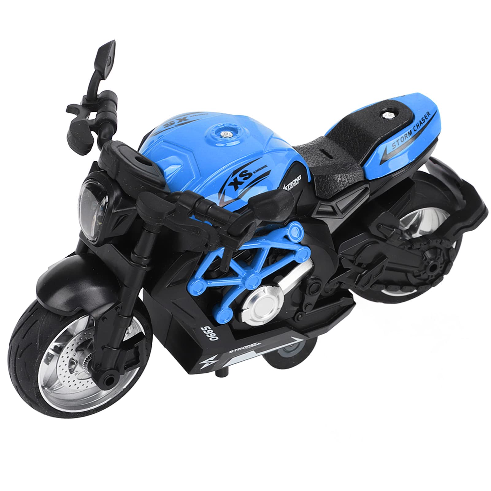 MaSif Cool Toy Moto Moto Pour Enfants Jouet En Alliage Moto Simulation Moto Pull-Back Moto Convient Aux Enfants De Plus De 3 Ans Cadeau D'anniversaire Décoratif (Gris