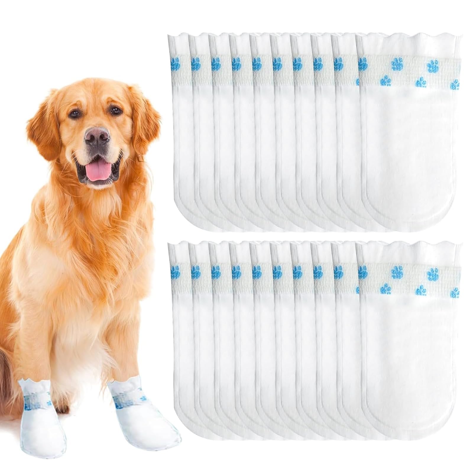 KxrTpx 60 PCS Dog Paw Bandage, Count Disposable Dog Socks Paws Stop Licking