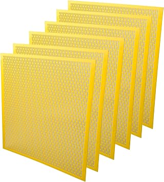 6PCS Plastic Queen Excluder for 8 Frame Beehive - Smooth Edges No Harm to Bees Wings, Bee Separator to Keep Queen Out of Honey Boxes, Essential Beekeeping Supplies for Beekeepers