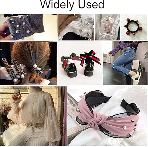 Miniatura 7 de Máquina de ajuste de perlas y prensa manual Herramientas de ajuste de perlas, 5 tamaños, coloridas, sin agujeros, perlas redondas, cuentas y