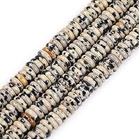 Vista 18 de JOE FOREMAN Piedra de ágata negra pulida natural de 0.079 x 0.236 in, disco Heishi Rondelle, cuentas espaciadoras para fabricación de joyas, hebra