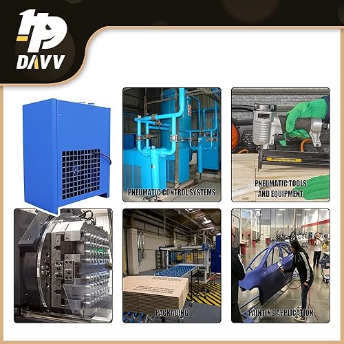 Miniatura 6 de HPDAVV Sistema refrigerado de secadora de aire de alta resistencia apto para compresor de tornillo giratorio industrial de 30 HP - 105 cfm - 088 kw