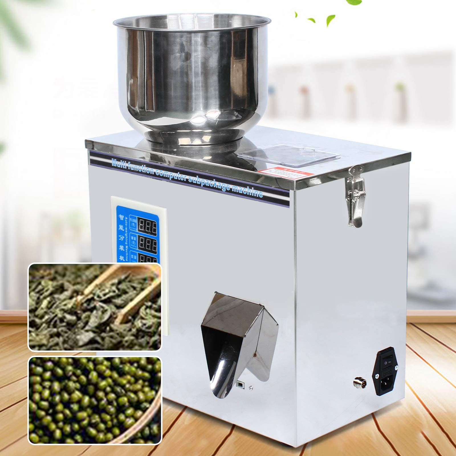 Machine de remplissage pneumatique automatique de 1 à 50 g, 180 W, 220 V, 50 Hz, pour thé, granulés, riz médical, produits secs