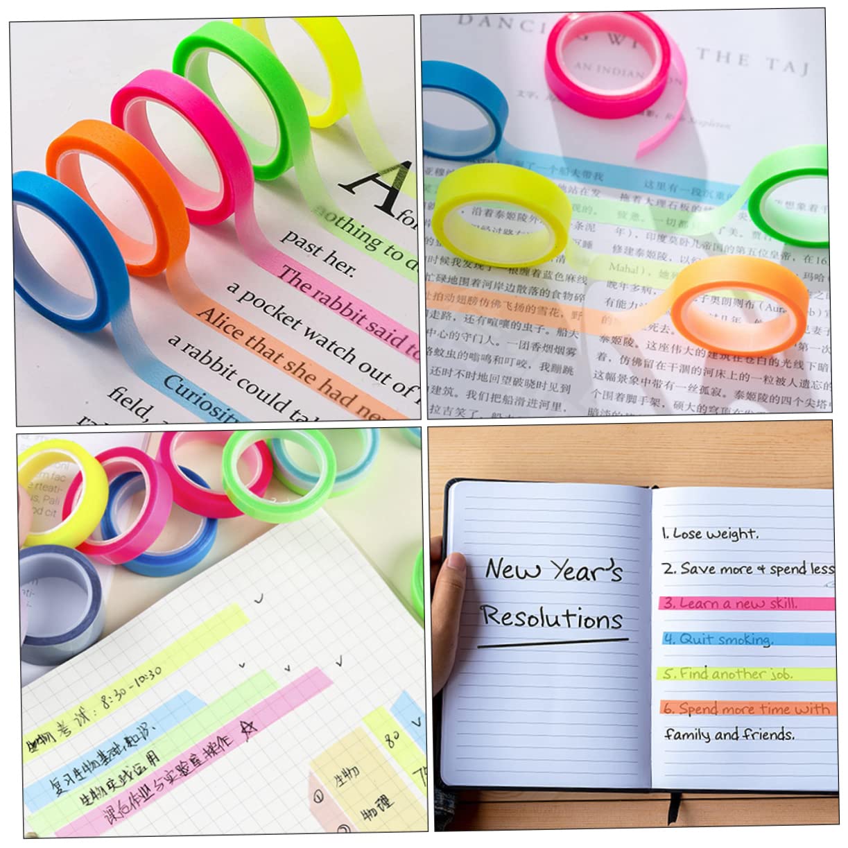 SEWACC 80rollen Selbstklebende Index-tabs Farben Wasserfeste Für Schule Und Büro Vielseitige Seitenmarker Für Notizen Und Organisation