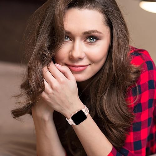 Miniatura 6 de Paquete de 6 correas de silicona huecas de encaje compatibles con Apple Watch de 1.496 in 1.575 in 1.614 in 1.654 in 1.732 in 1.772 in 1.929 in,