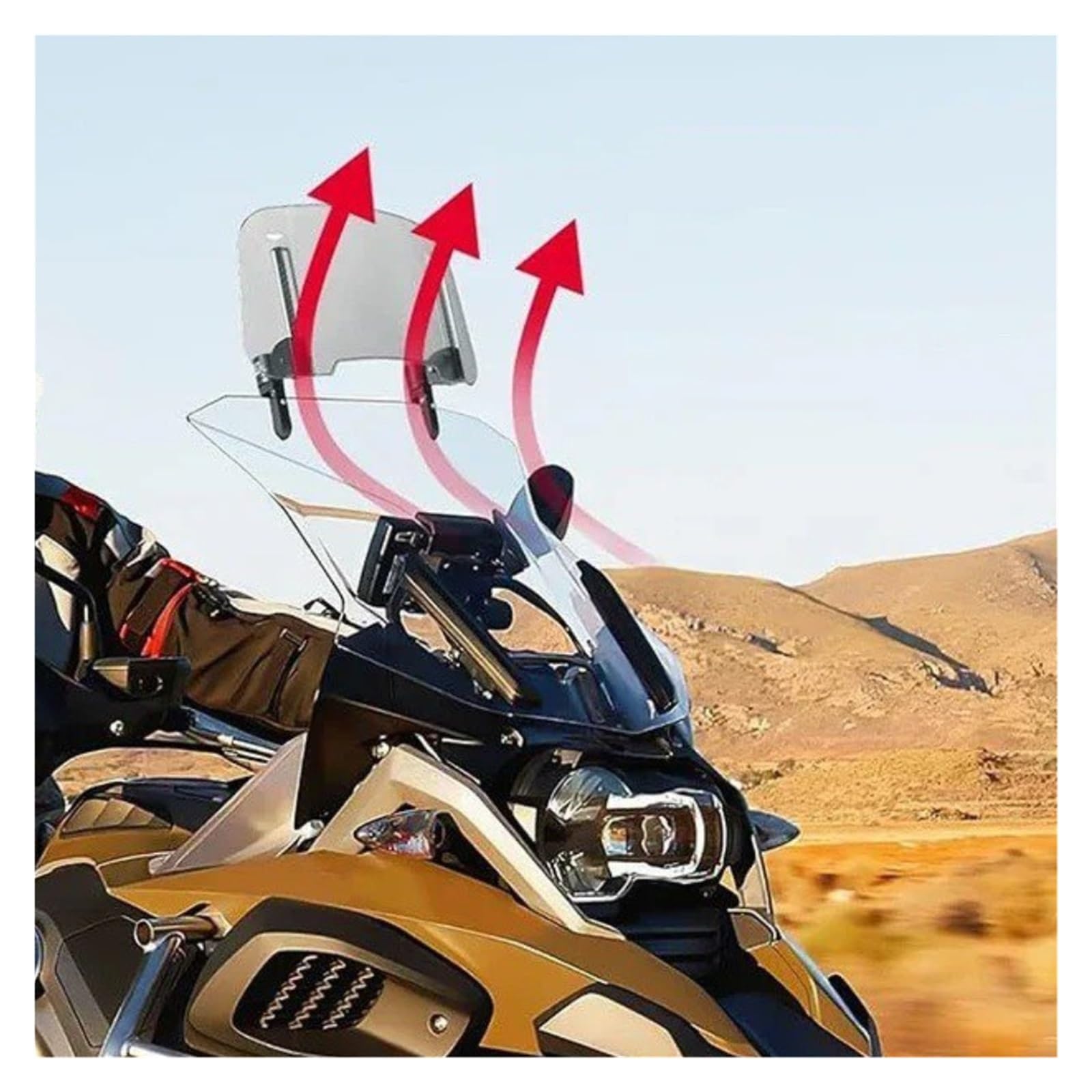 Deflettori Per R1200 1250GS F750GS G310GS RnineT Estensione Parabrezza Per Motocicletta Spoiler A Morsetto Deflettore Parabrezza Parabrezza Deflettore